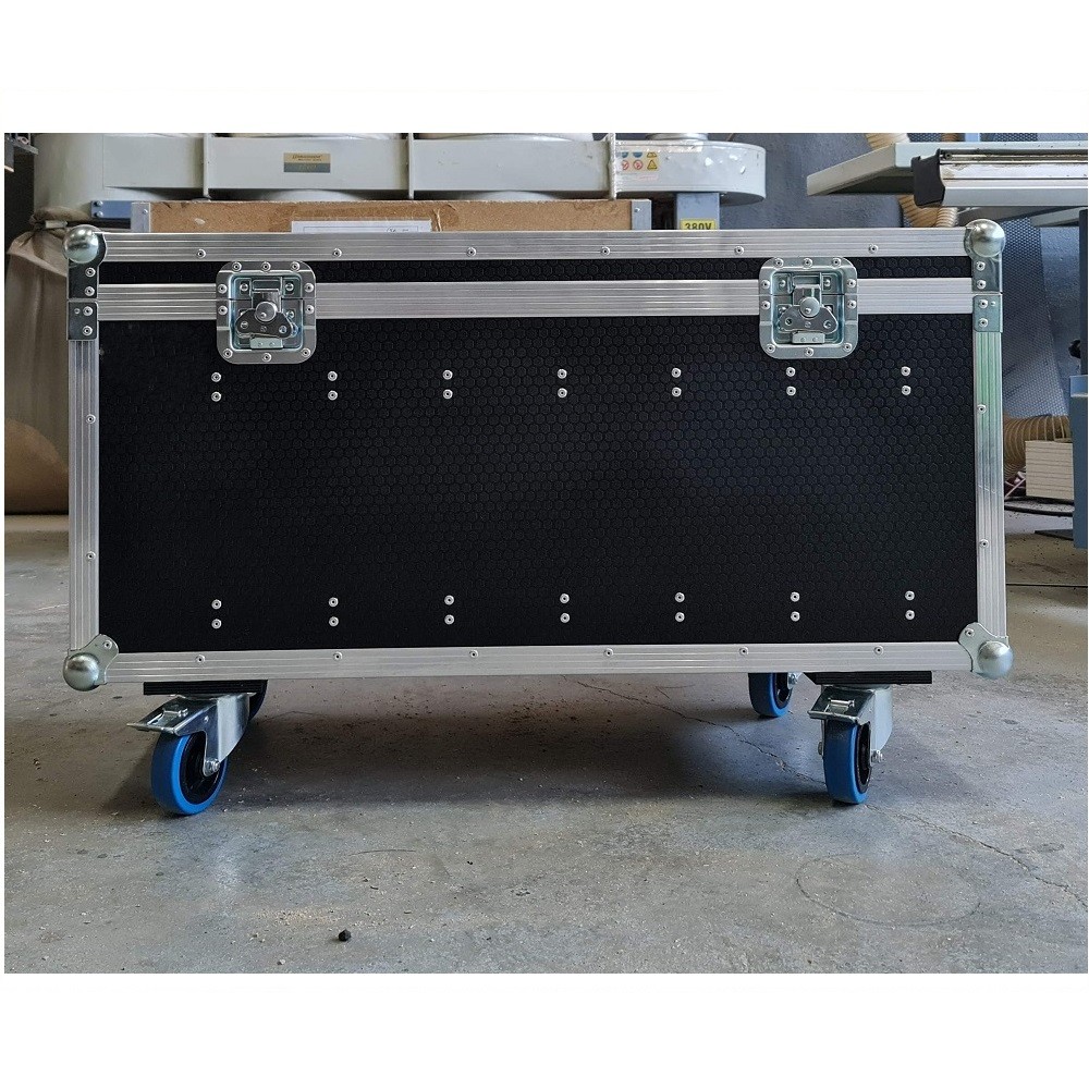 Flight Case 8x Cameo Thunder Wash 600 RGB – Front View